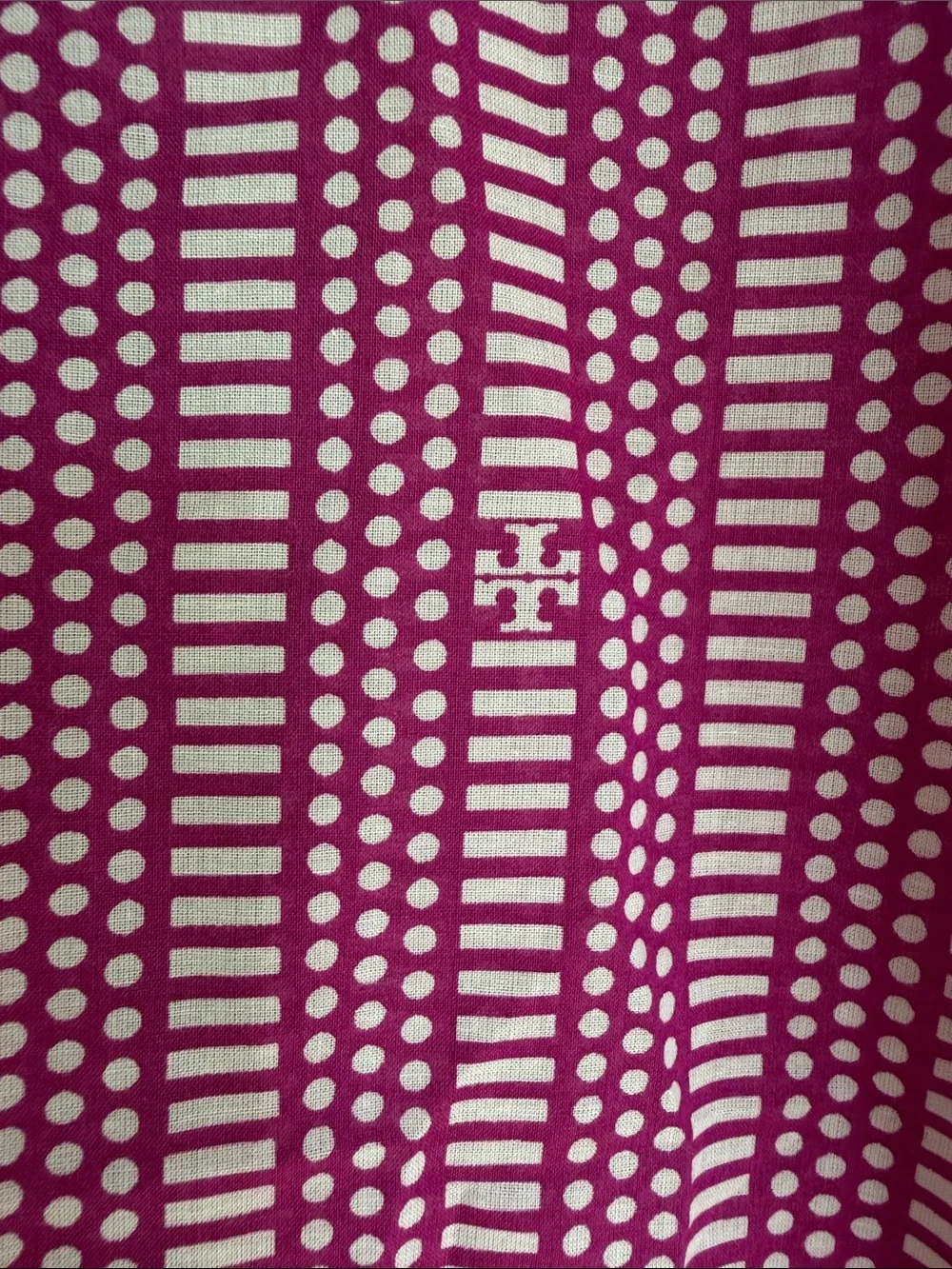 Tory Burch Magenta Geometric Drawstring Cover Up